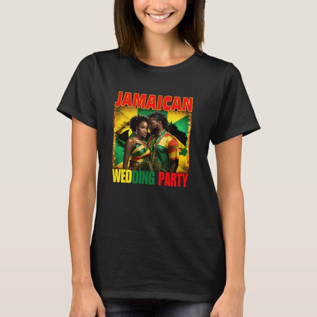 Jamaican tee Jamaican oufit for women Jamaican wed (Front)