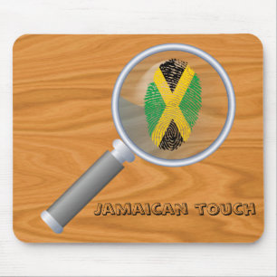 Jamaican touch fingerprint flag mouse mat