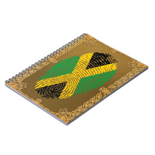Jamaican touch fingerprint flag notebook
