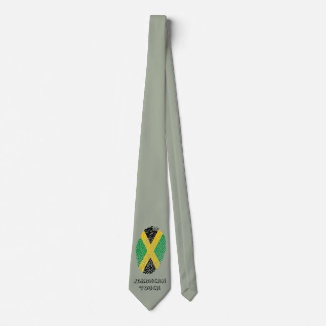 Jamaican touch fingerprint flag tie (Front)