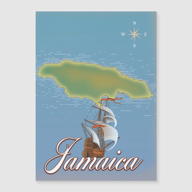 Jamaican Travel Island map (Front)