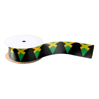 Jamaican Triangle Flags Cake Satin Ribbon