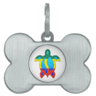 Jamaican Turtle Pet ID Tag