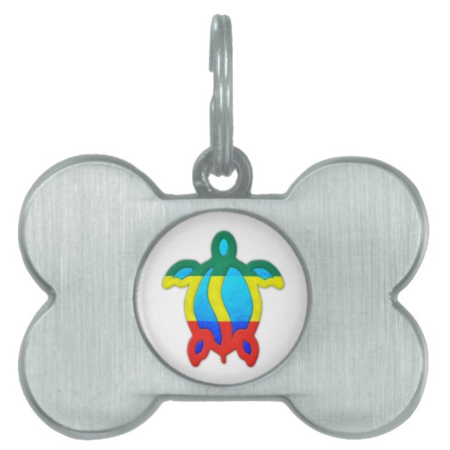 Jamaican Turtle Pet ID Tag (Front)