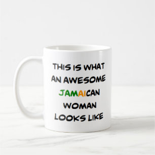 jamaican woman, awesome coffee mug