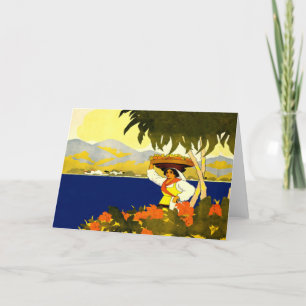 Jamaican woman holiday card