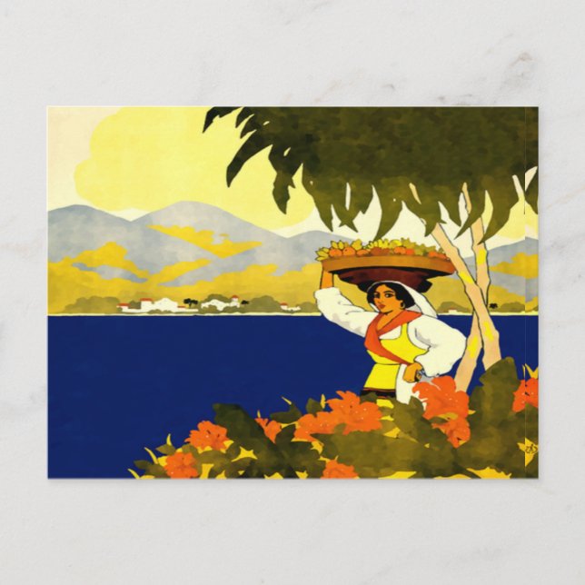 Jamaican woman postcard (Front)