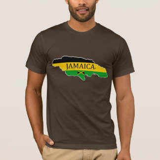 Jamaica's Map Designer Name-Brand T-Shirt