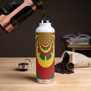 Jamaica's Rasta Red Golden Green Coffee Time Water Bottle