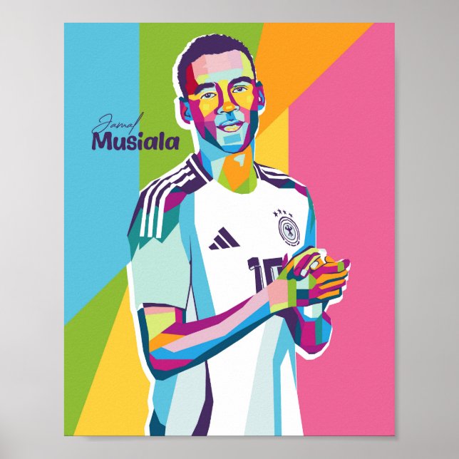 Jamal Musiala Wpap Pop Art Poster (Front)