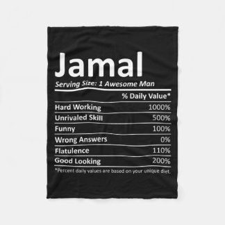 Jamal Rition Funny Birthday Personalised Name Gift Fleece Blanket