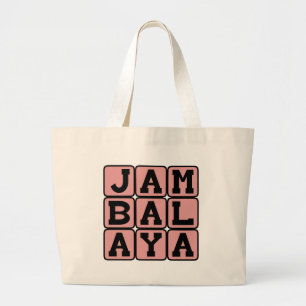 Jambalaya, Cajun Side Dish Large Tote Bag