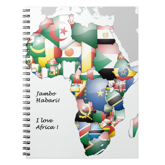 Jambo Habari Africa ! I Love Africa Notebook (Front)
