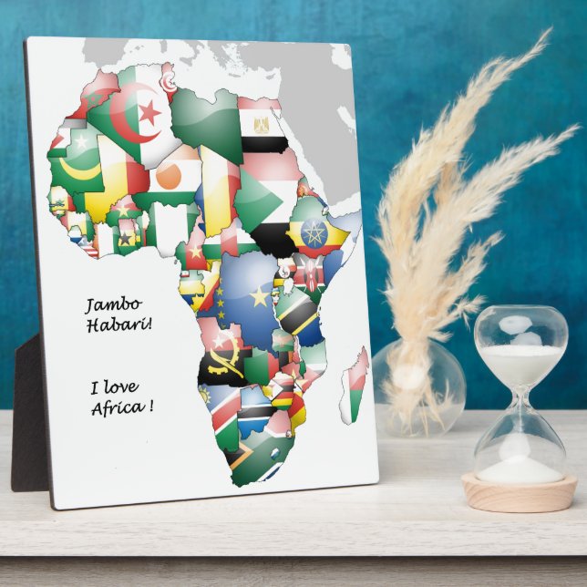 Jambo Habari Africa ! I Love Africa Plaque (Side)