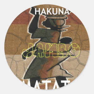 Jambo Habari Hakuna Matata. Classic Round Sticker