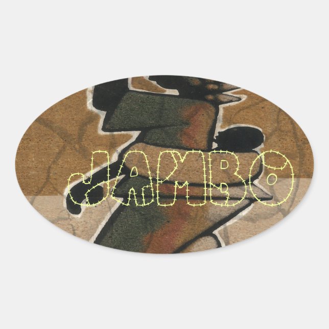 Jambo Habari Hakuna Matata. Oval Sticker (Front)