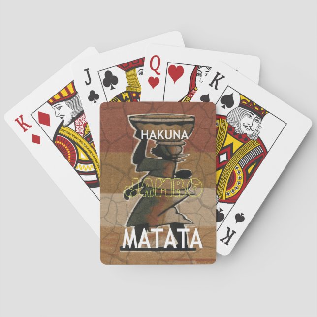 Jambo Habari Hakuna Matata. Playing Cards (Back)