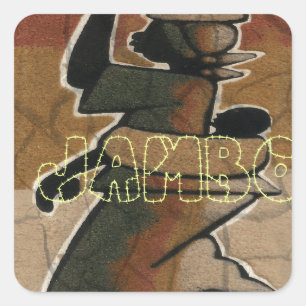 Jambo Habari Hakuna Matata. Square Sticker