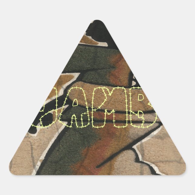 Jambo Habari Hakuna Matata. Triangle Sticker (Front)