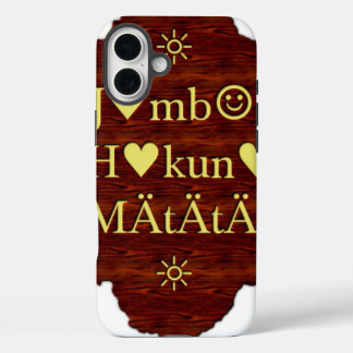 Jambo Hakuna Matata: African Art Print/Graphic iPhone 16 Plus Case