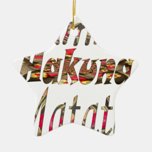 Jambo Hakuna Matata! African Vintage Art Print Ceramic Tree Decoration