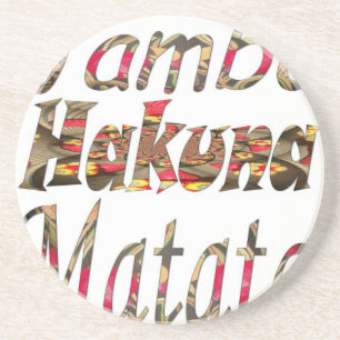 Jambo Hakuna Matata African Vintage Art Print Coaster