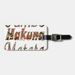 Jambo Hakuna Matata African Vintage Art Print Luggage Tag