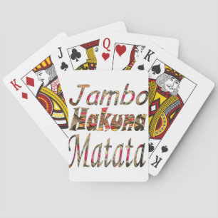 Jambo Hakuna Matata! African Vintage Art Print  Playing Cards