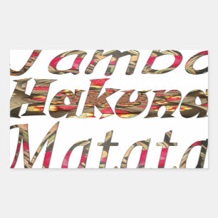 Jambo Hakuna Matata African Vintage Art Print Rectangular Sticker