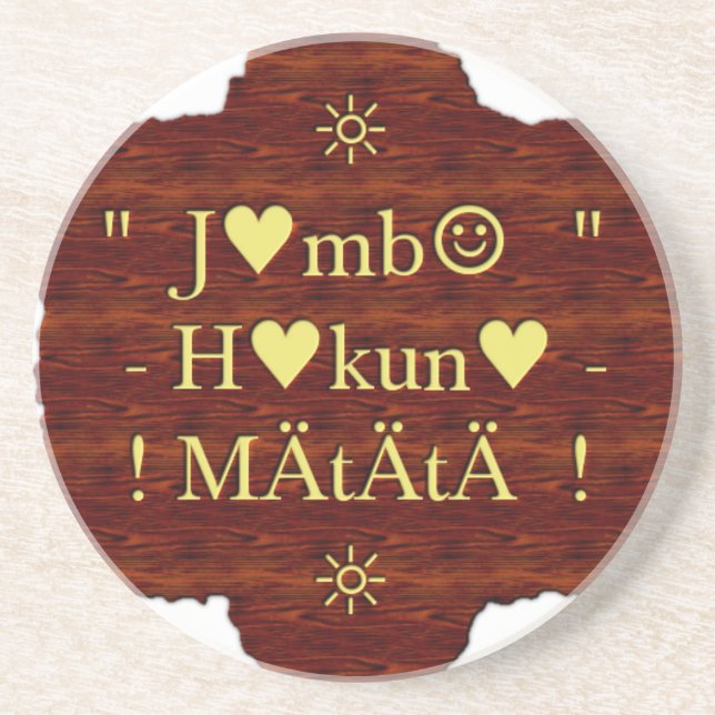 jambo Hakuna Matata day Gifts.png Coaster (Front)
