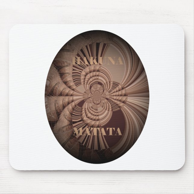 Jambo Hakuna Matata Kenya Giraffe Safari  Woven Mouse Mat (Front)