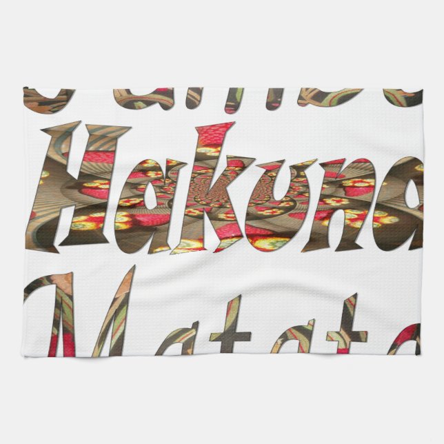Jambo ! Hakuna Matata Tea Towel (Horizontal)