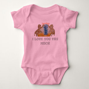 Jambo Jumbo African Kids Elephants Art Print Baby Bodysuit