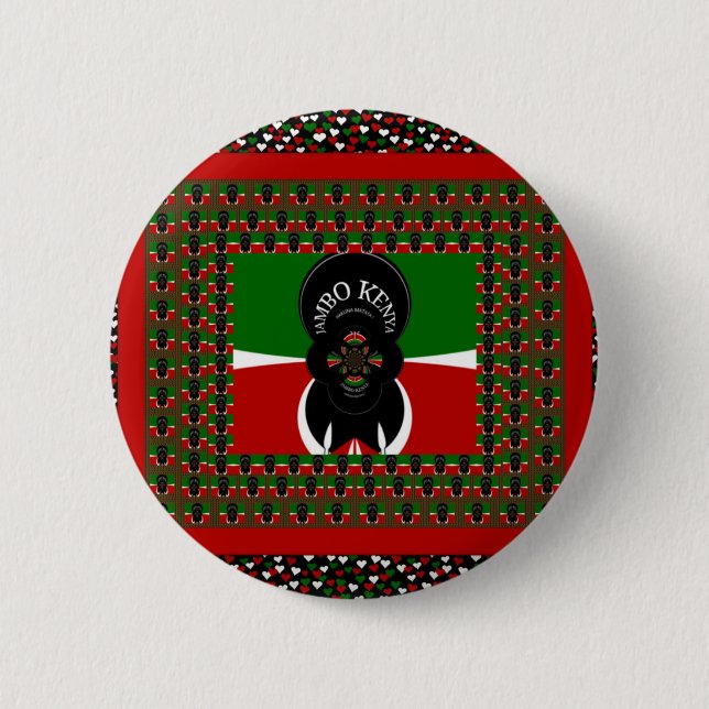 Jambo Kenya Art Print 6 Cm Round Badge (Front)