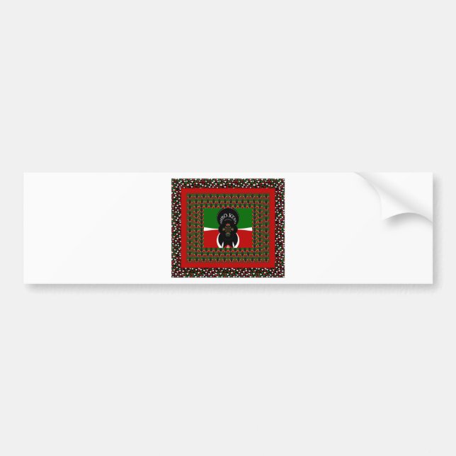Jambo Kenya Art Print Bumper Sticker (Front)