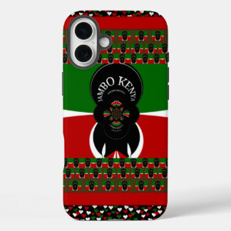 Jambo Kenya Art Print iPhone 16 Plus Case