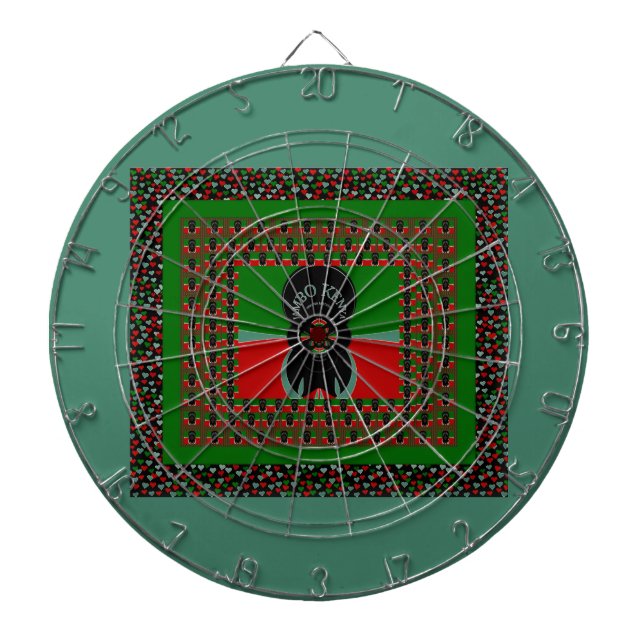 Jambo Kenya Art Print Dartboard (Front)