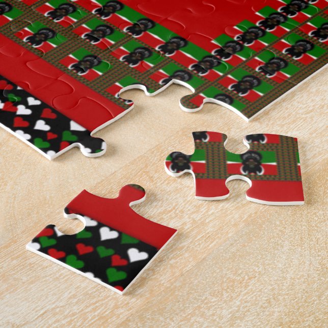 Jambo Kenya Art Print Jigsaw Puzzle (Side)