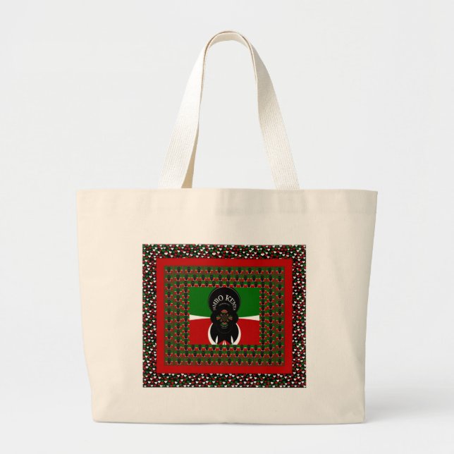 Jambo Kenya Art Print Large Tote Bag (Front)
