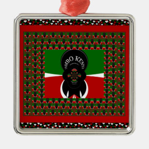 Jambo Kenya Art Print Metal Tree Decoration