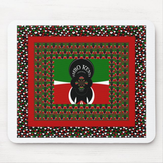 Jambo Kenya Art Print Mouse Mat (Front)