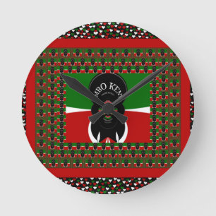 Jambo Kenya Art Print Round Clock