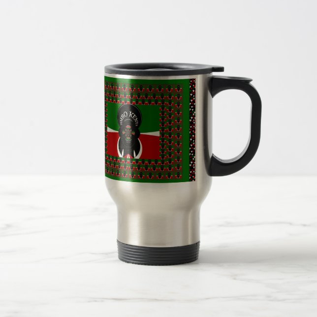 Jambo Kenya Art Print Travel Mug (Right)