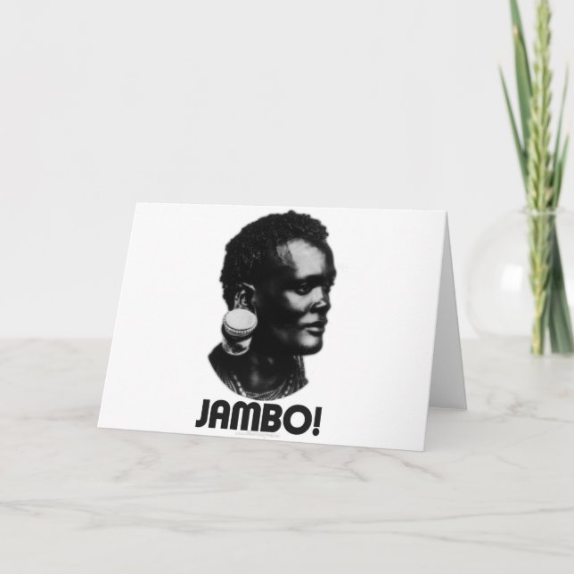 JAMBO! Swahili Greeting Card (Front)