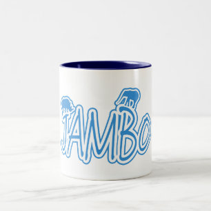 Jambo swahili Hello blue Two-Tone Coffee Mug