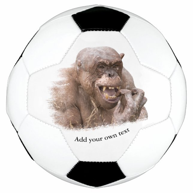 Jambo The Hairless Chimp (change to your own text) Football (Front)