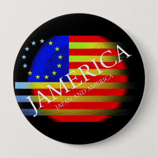 JAMERICA JAPAN AND AMERICA 10 CM ROUND BADGE