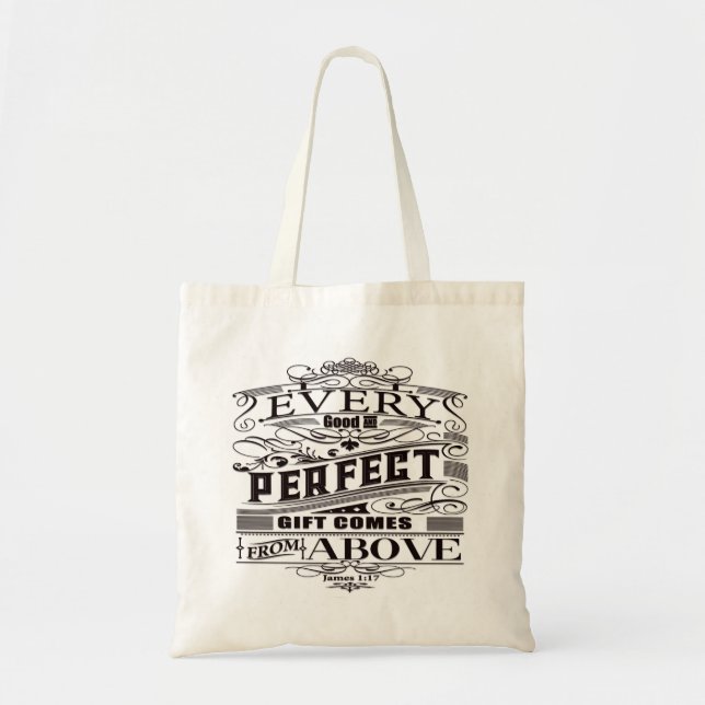 James 1:17 Bible Verse Tote Bag (Front)