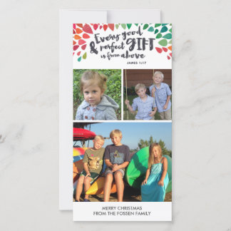 James 1:17 Religious Christmas Photo Card