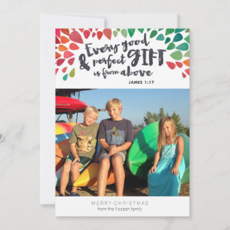 James 1:17 Religious Photo Christmas Card